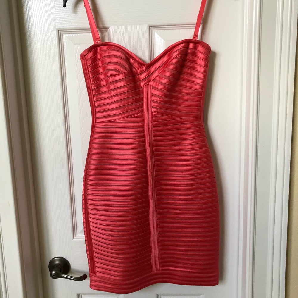 BCBG Max Azria silk fitted cocktail dress